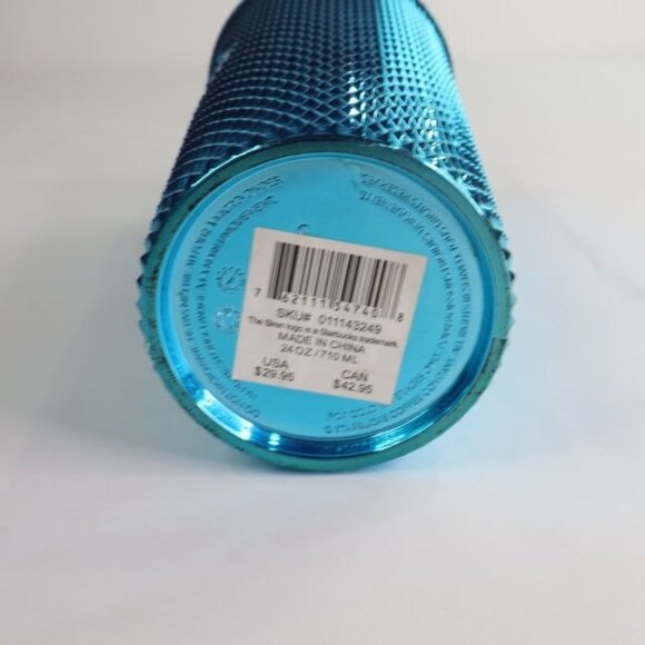 Starbucks Teal Splash Bling Cold Cup Studded Tumbler 24oz - Picture 3 of 7